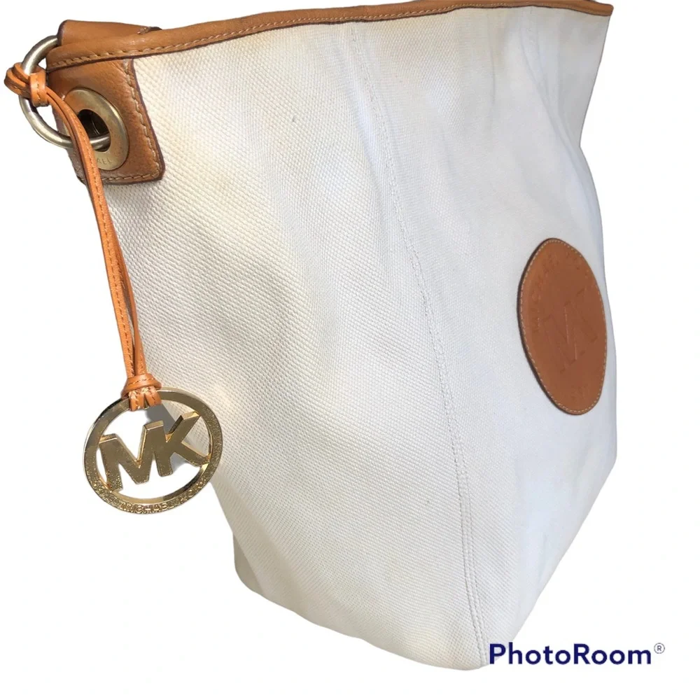 Michael Kors Large Tote Shoulder Bag Ivory